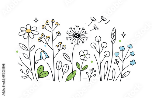 Wild plants close up