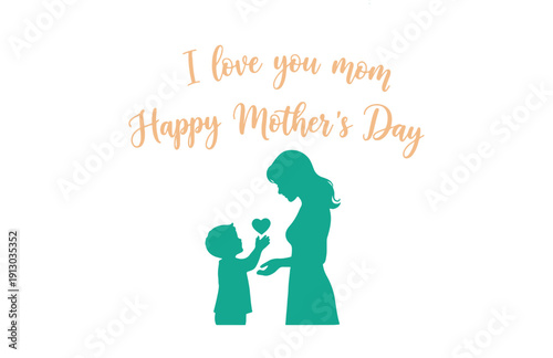 I cherish you, Mom! Wishing you a Happy Mother's Day! This purple calligraphy art showcases a heart, symbolizing my love for you on this banner.
