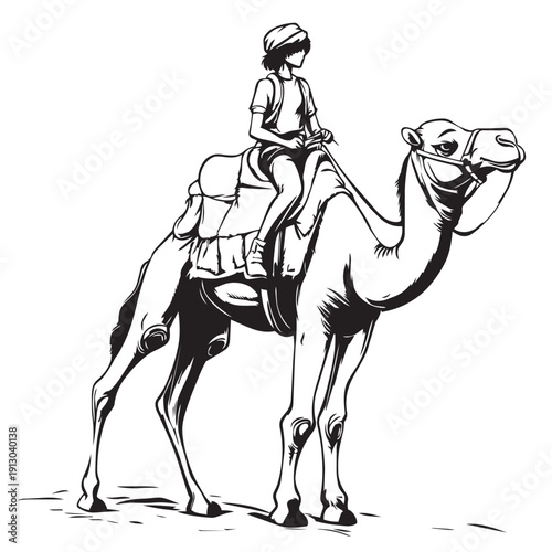 person riding a camel