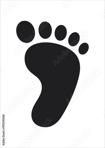 Minimal Baby Footprint Symbol Graphic