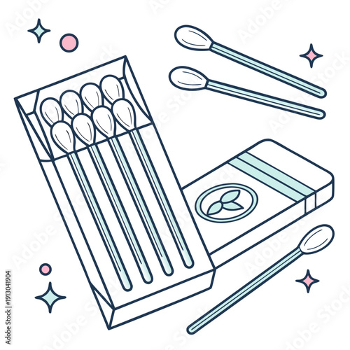 Cotton swabs, essential hygiene product for personal care