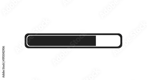 Fotografie Black and white progress bar icon.
