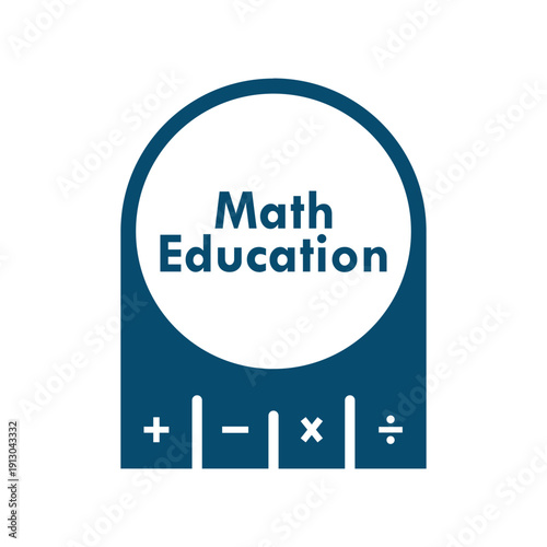 Math education logo template illustration