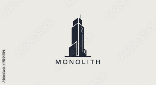 Monolith logo with skyscraper design.