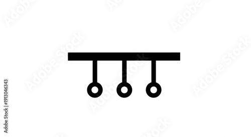 Black spotlight on a white background.