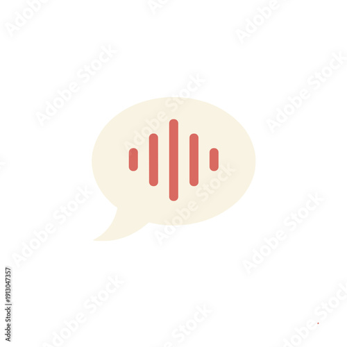 voice message icon with sound wave in speech bubble