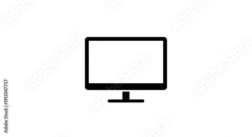 Computer monitor on a stand.