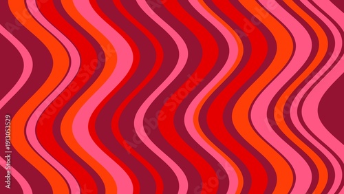 Photos Red wavy stripes seamless pattern dynamic flowing lines