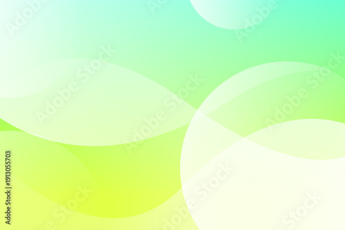 黄緑色のグラデーションと曲線が重なる抽象的な背景デザイン素材