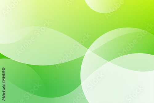 緑のグラデーションと曲線が重なる抽象的な背景デザイン素材