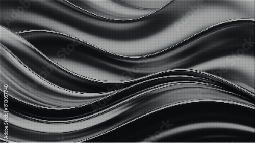 Halftone background with abstract patterns and geometric shapes