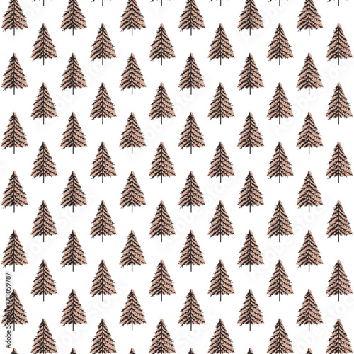tree mixed seamless pattern