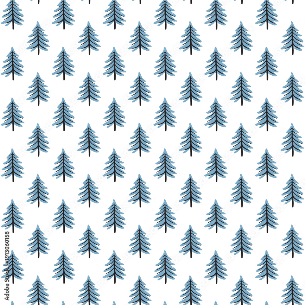 Obraz premium tree mixed seamless pattern