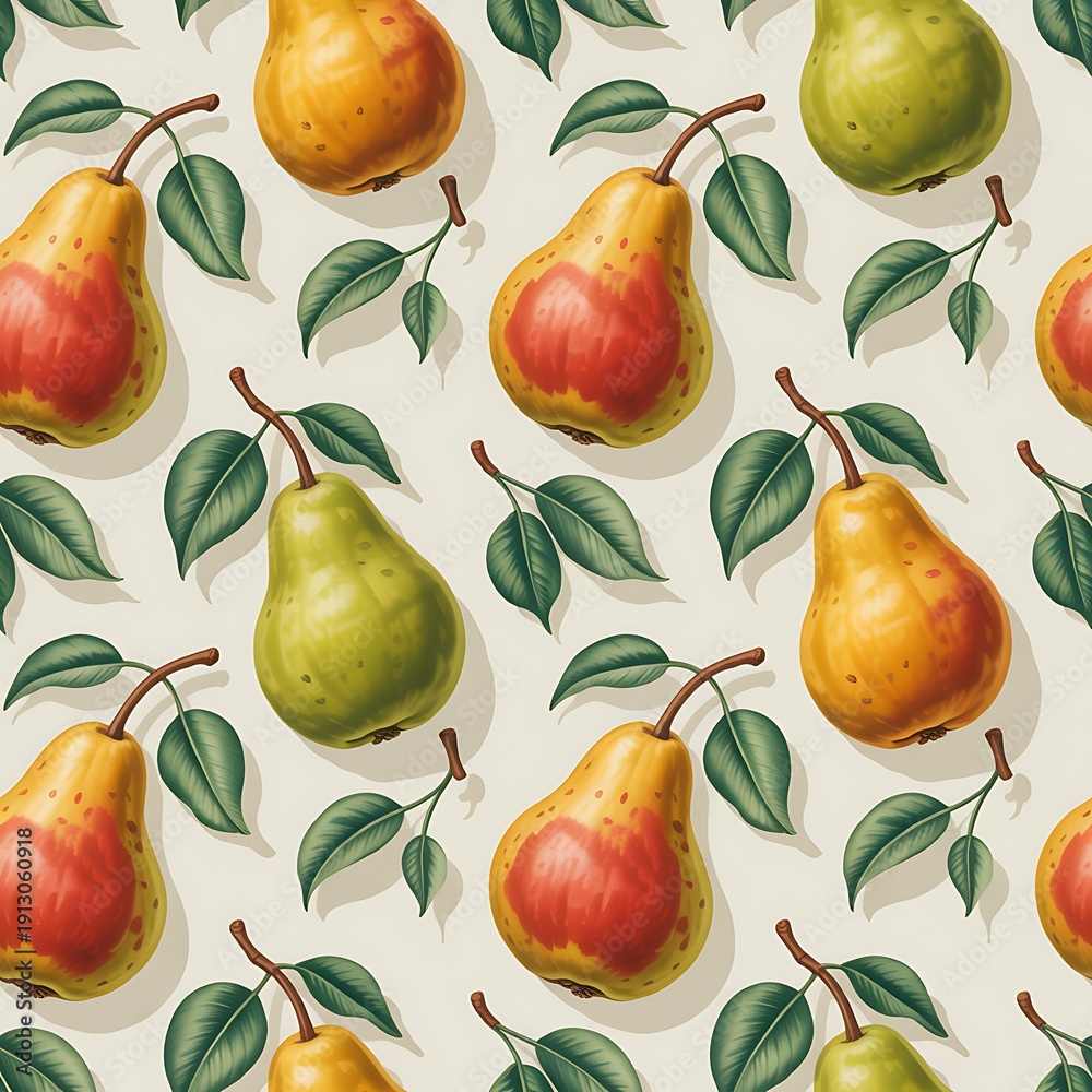 Obraz premium seamless background with pears