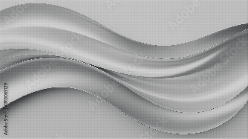 Halftone background with minimalist typography and geometric shapes