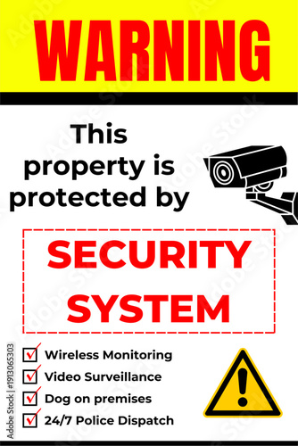Property Protected by 24/7 Security and Video Surveillance Sign