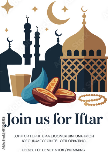 Traditional Turkish coffee shop vector illustration with mosque dome silhouette and vintage cultural architecture design