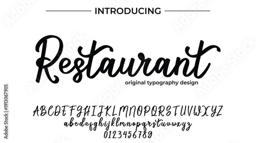 Restaurant - Elegant Script Font for Smooth Handwritten Design and Creative Typography