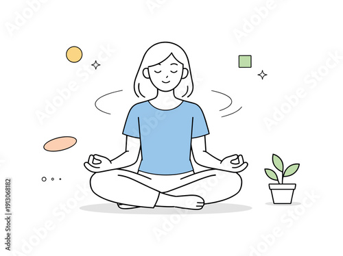 Minimalist design. Clean composition with simple shapes and plenty of white space, calm visual balance and clarity. Subtle geometric elements