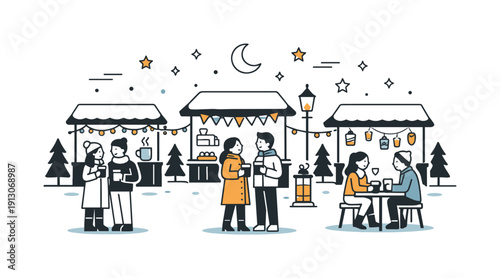   Winter markets casual entertainment