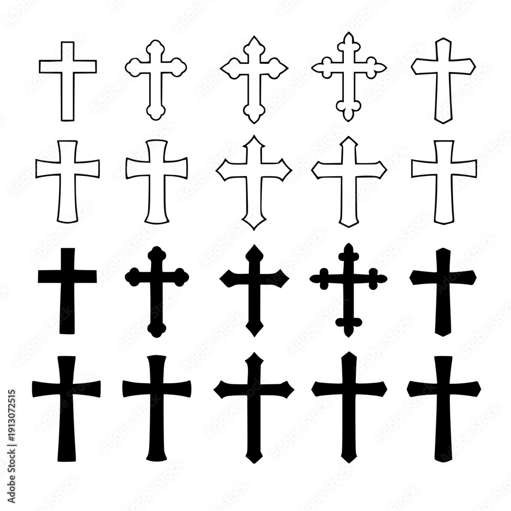 Fototapeta premium Simple Crosses Collection