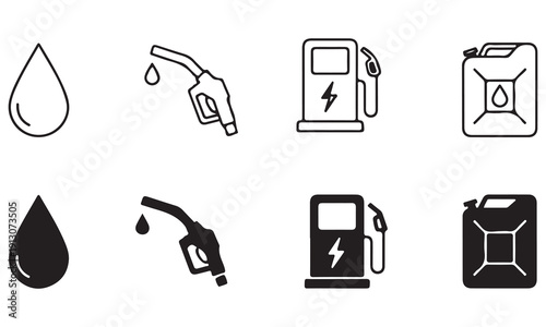 Security, Communication, Energy, Finance, Internet, and E‑Commerce Icon Set – Modern Technology and Business Vector Symbols