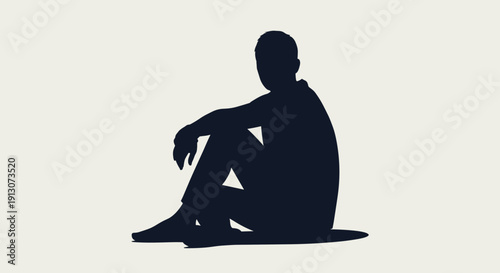 Man Sitting on the Ground.