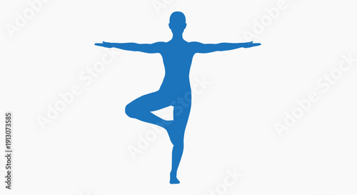 Person in yoga tree pose.
