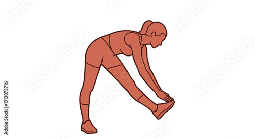 Woman stretching her leg muscles.