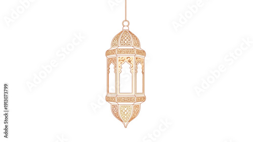 Elegant Islamic Lantern Hanging Ornate Decorative Light Fixture.