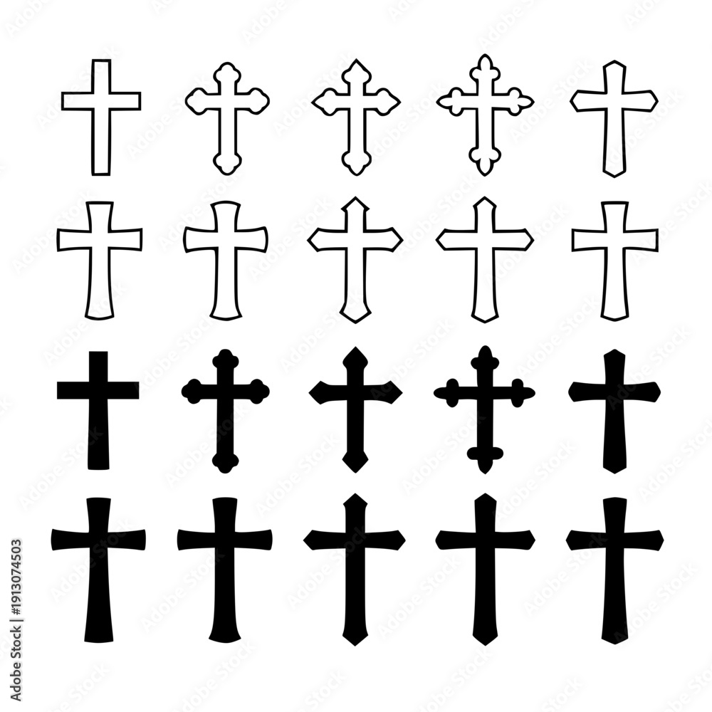 Fototapeta premium Simple Crosses Collection