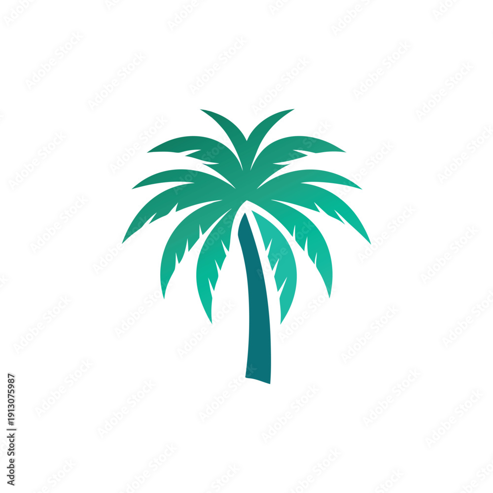 Obraz premium Modern Palm Tree Logo Design