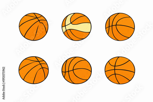 Orange Sports Balls Pattern