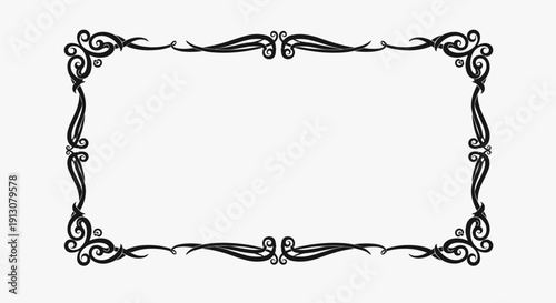 Black ornate rectangular frame border.