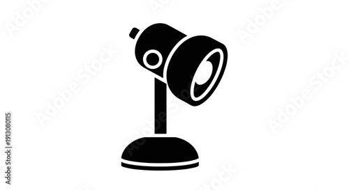 Black Spotlight on Stand.