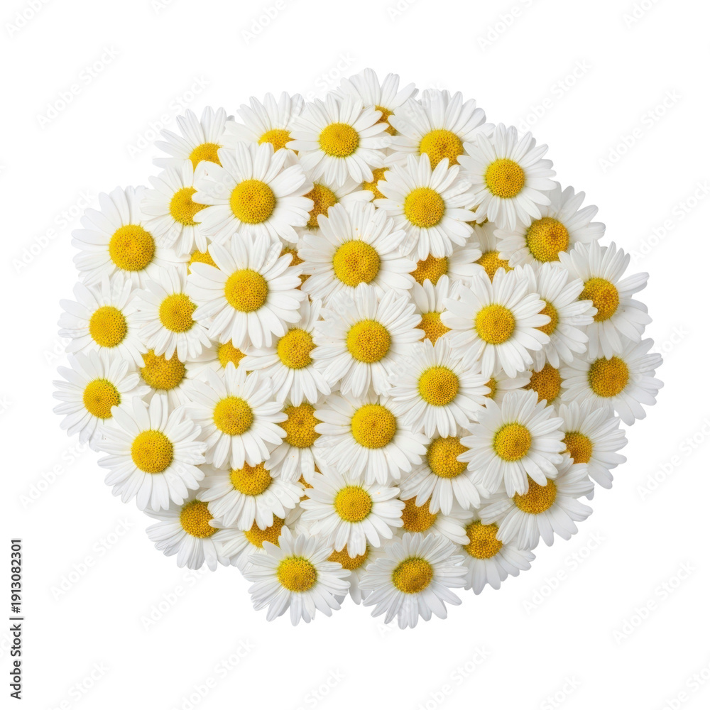 Obraz premium Bunch of white daisies with yellow centers