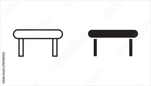 A collection of vector line icons related to tables. Table, Premium linear symbol pack. Vector illustration isolated on a white background. Web symbols for websites and mobile applications.