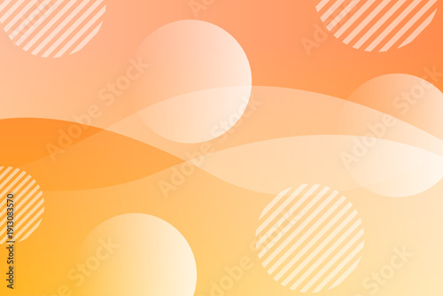 ポップなオレンジ抽象背景と円形ストライプのデザイン

