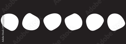 Organic liquid blob shape. Different drops in modern style. 