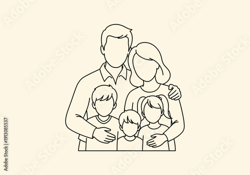 Family Portrait Line Art 2.