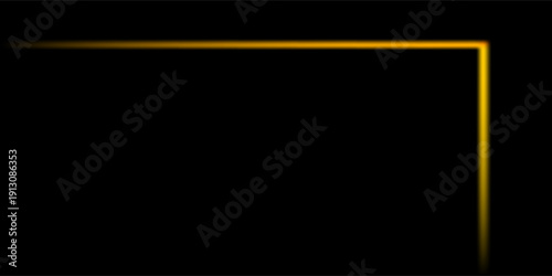 Light frame abstract. Glow effect. Glowing lines. Straight broken lines. LED glare tape. Shining neon streaks. Glowing streaks dark background. Luminous abstract sparkling. Beautiful glowing lines.