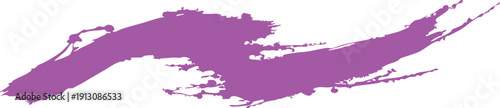 Purple paint brush stroke on white background