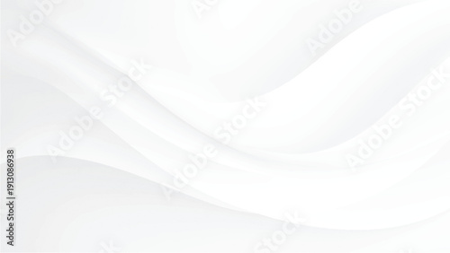White wavy abstract background design element smooth curves