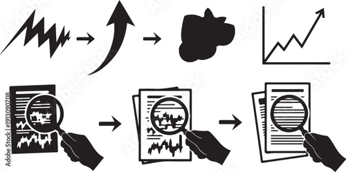 Business data analysis and financial report process flow