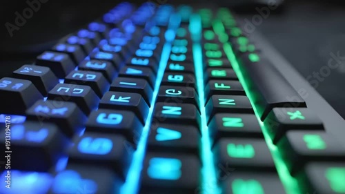 Illuminated Gaming Keyboard with Colorful LED Lights