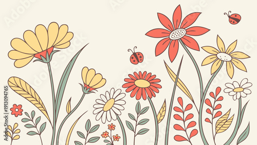 floral background with flowers