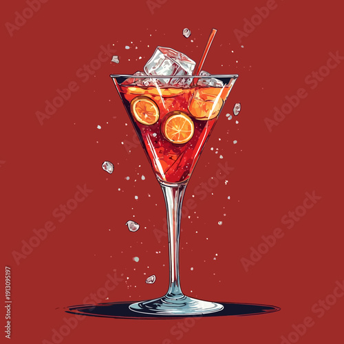 very cool design soda drink .with ice