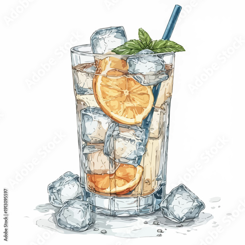 very cool design soda drink .with ice