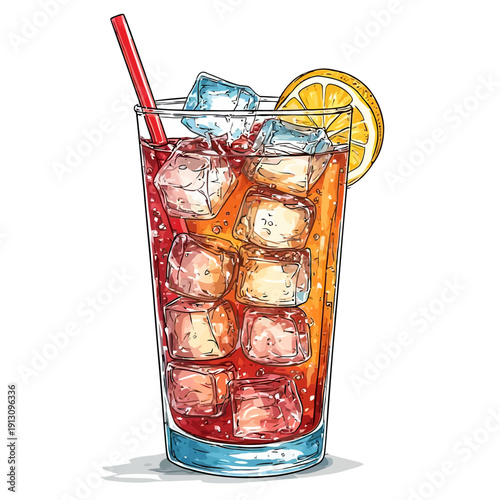 very cool design soda drink .with ice