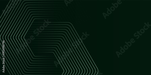Green gradient cyberspace hexagonal shapes background